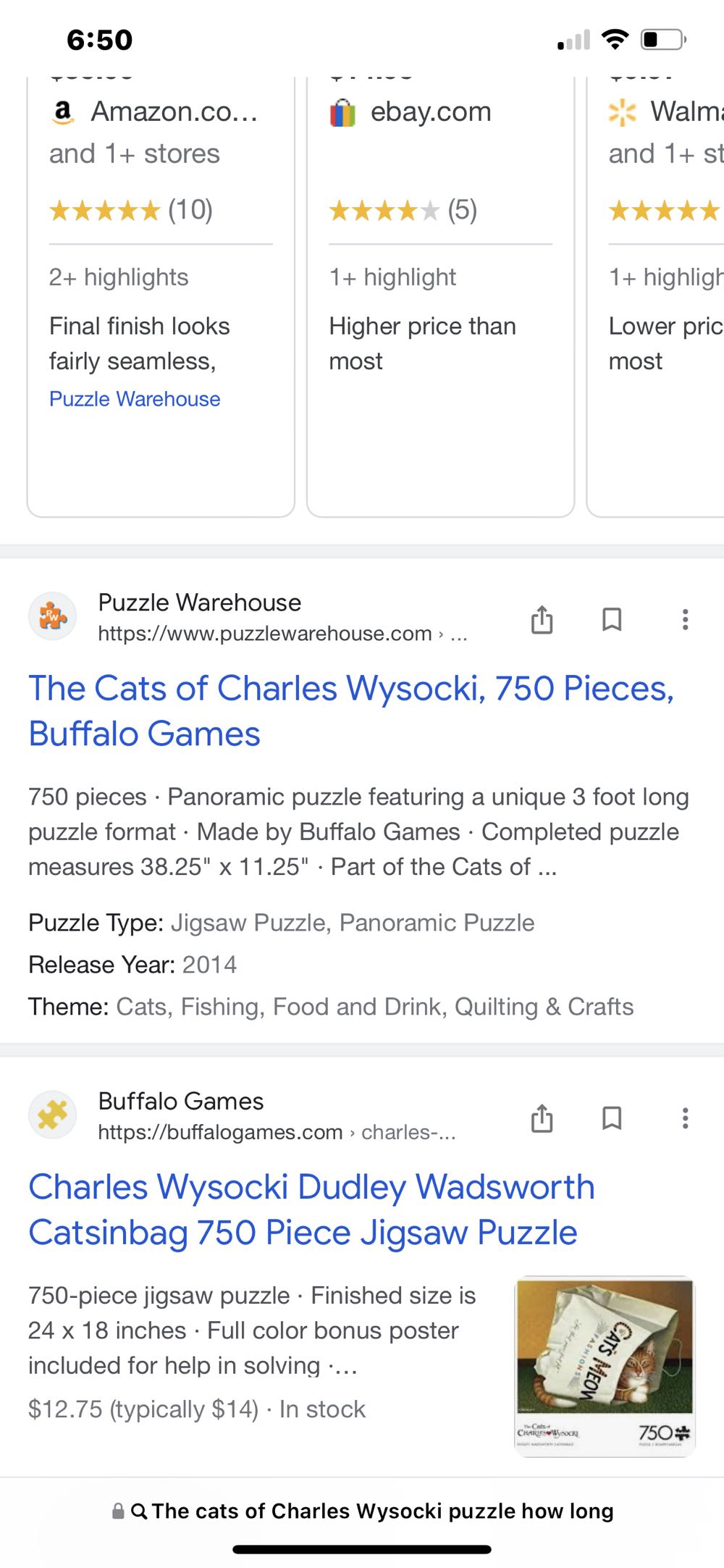 Cats: The Cats Of Charles Wysocki - Buffalo puzzle collectible - Main Image 4