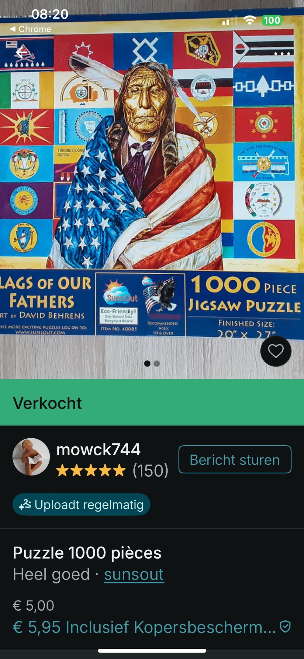 Flags Of Our Fathers - SunsOut puzzle collectible [Barcode 796780400856] - Main Image 4