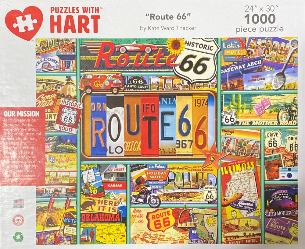 Route 66 - Hart Puzzles puzzle collectible [Barcode 704846705074] - Main Image 2