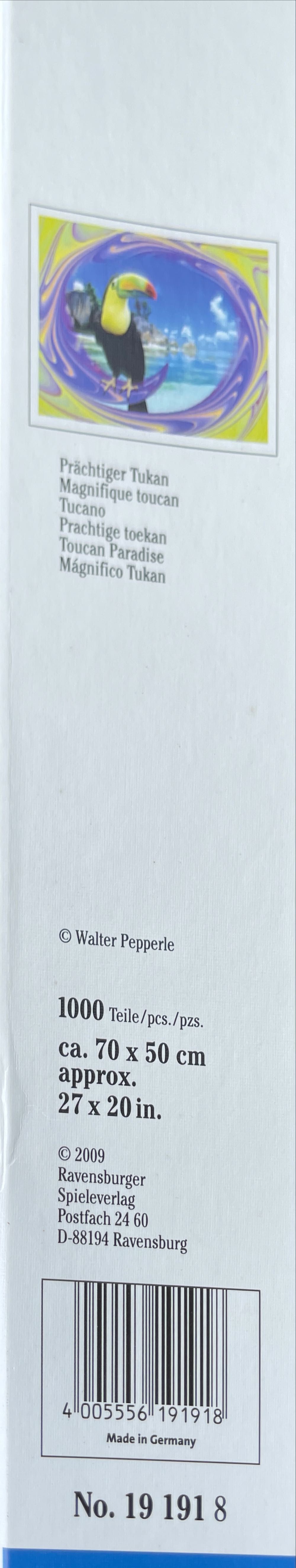 Toucan Paradise - Ravensburger puzzle collectible [Barcode 4005556191918] - Main Image 2