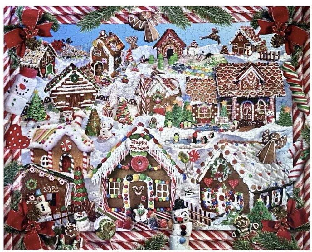 Gingerbread Village-SOLD - White Mountain puzzle collectible - Main Image 2