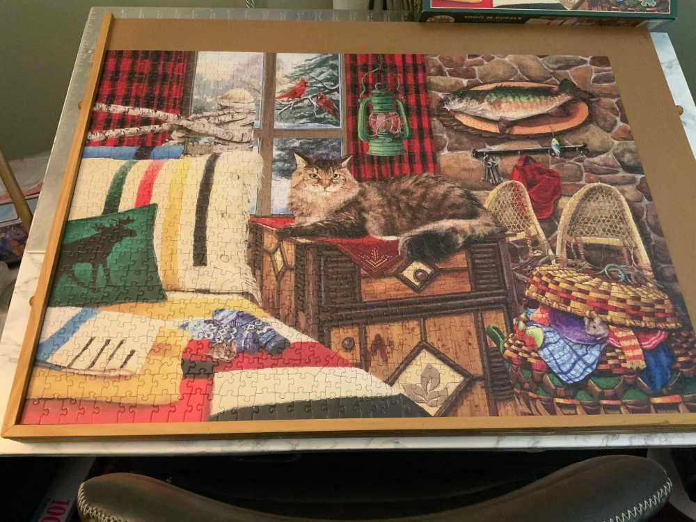 Lodge Cat - L👀k For - Cobble Hill puzzle collectible [Barcode 625012803045] - Main Image 2