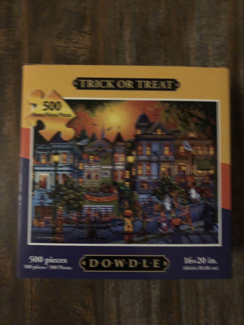 Dowdle Folk Art Collectors Jigsaw Trick Or Treat 500 Piece - Dowdle puzzle collectible [Barcode 671095003193] - Main Image 3