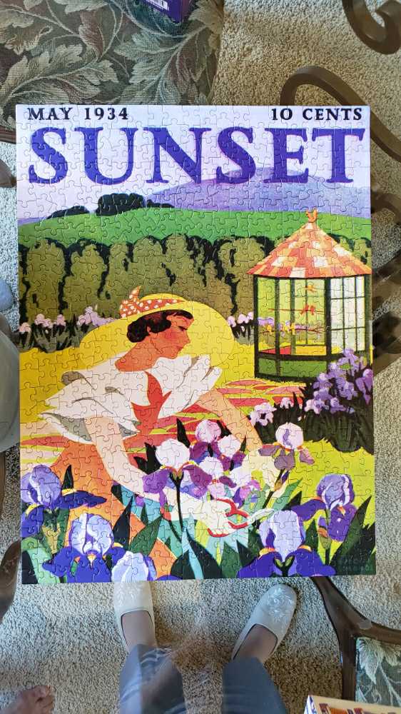 Iris Gardening - New York Puzzle Company puzzle collectible [Barcode 819844016739] - Main Image 2