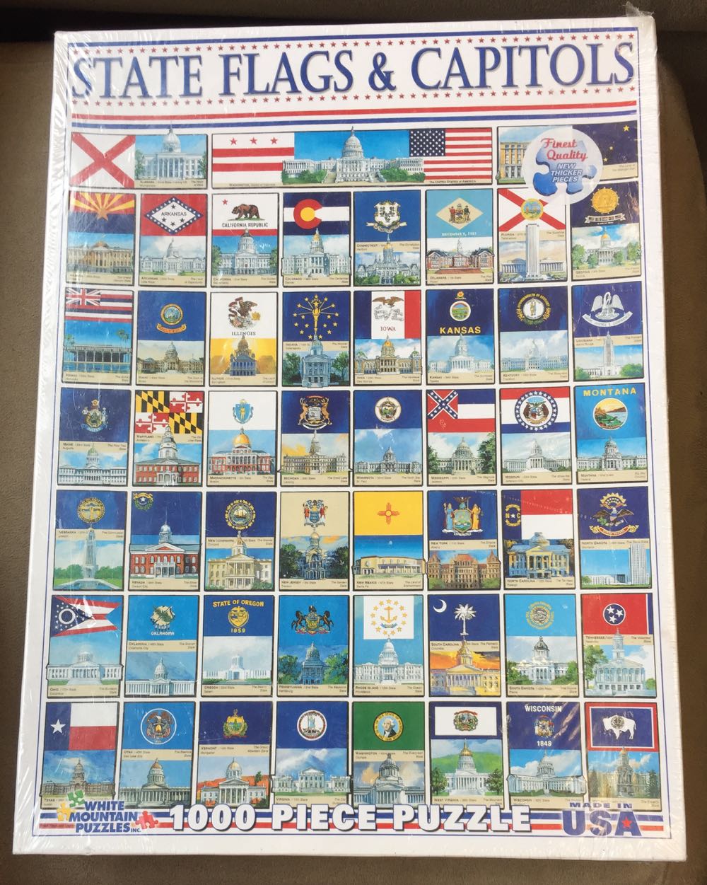 State Flags & Capitols-Chs - White Mountain puzzle collectible [Barcode 724819248278] - Main Image 2