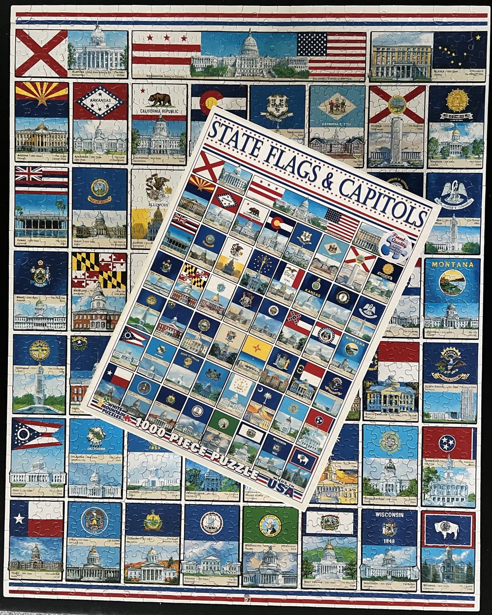 State Flags & Capitols-Chs - White Mountain puzzle collectible [Barcode 724819248278] - Main Image 4