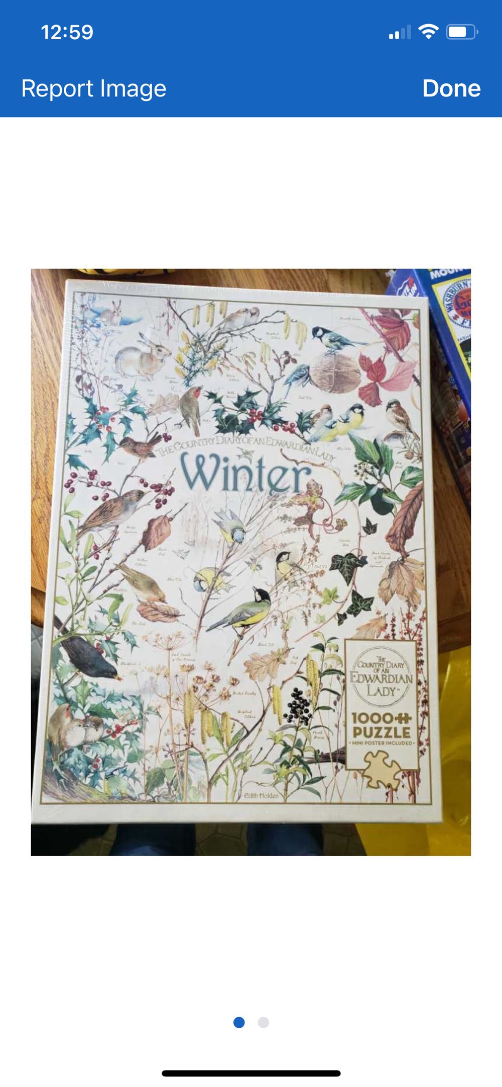 Country Diary: Winter 1000 Pieces - Cobble Hill puzzle collectible [Barcode 625012802147] - Main Image 4