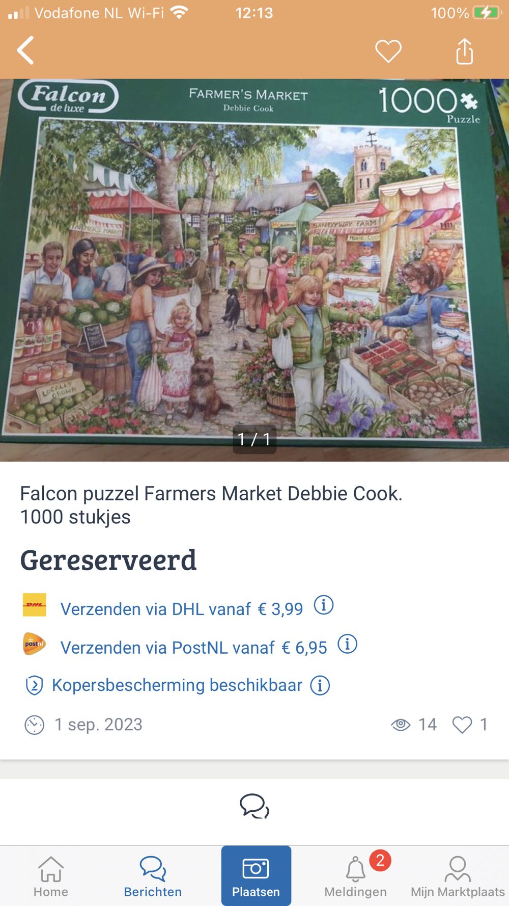 Farmers Market - Falcon de luxe puzzle collectible [Barcode 8710126112441] - Main Image 3