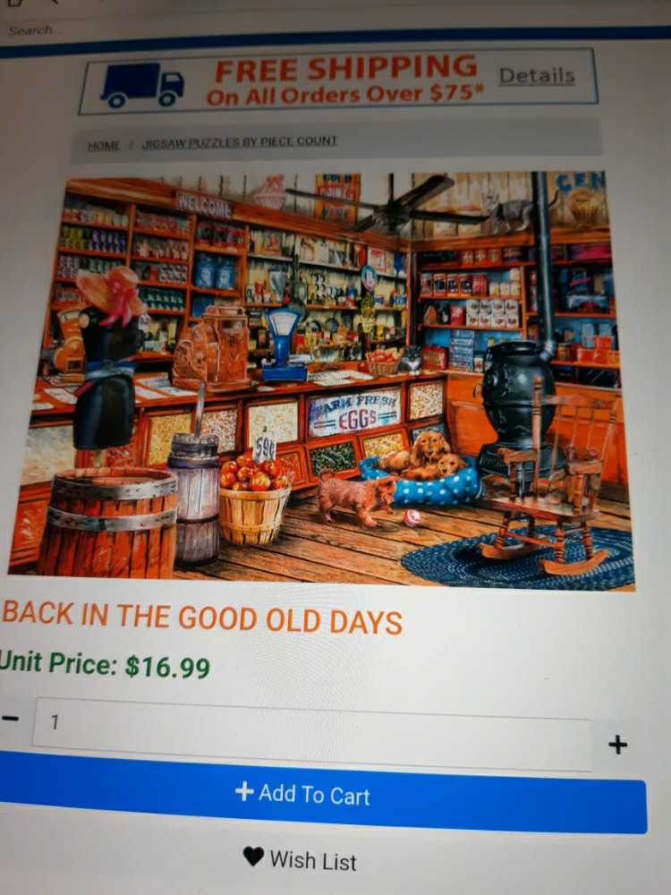 Back In The Good Old Days - SunsOut puzzle collectible [Barcode 796780287396] - Main Image 1