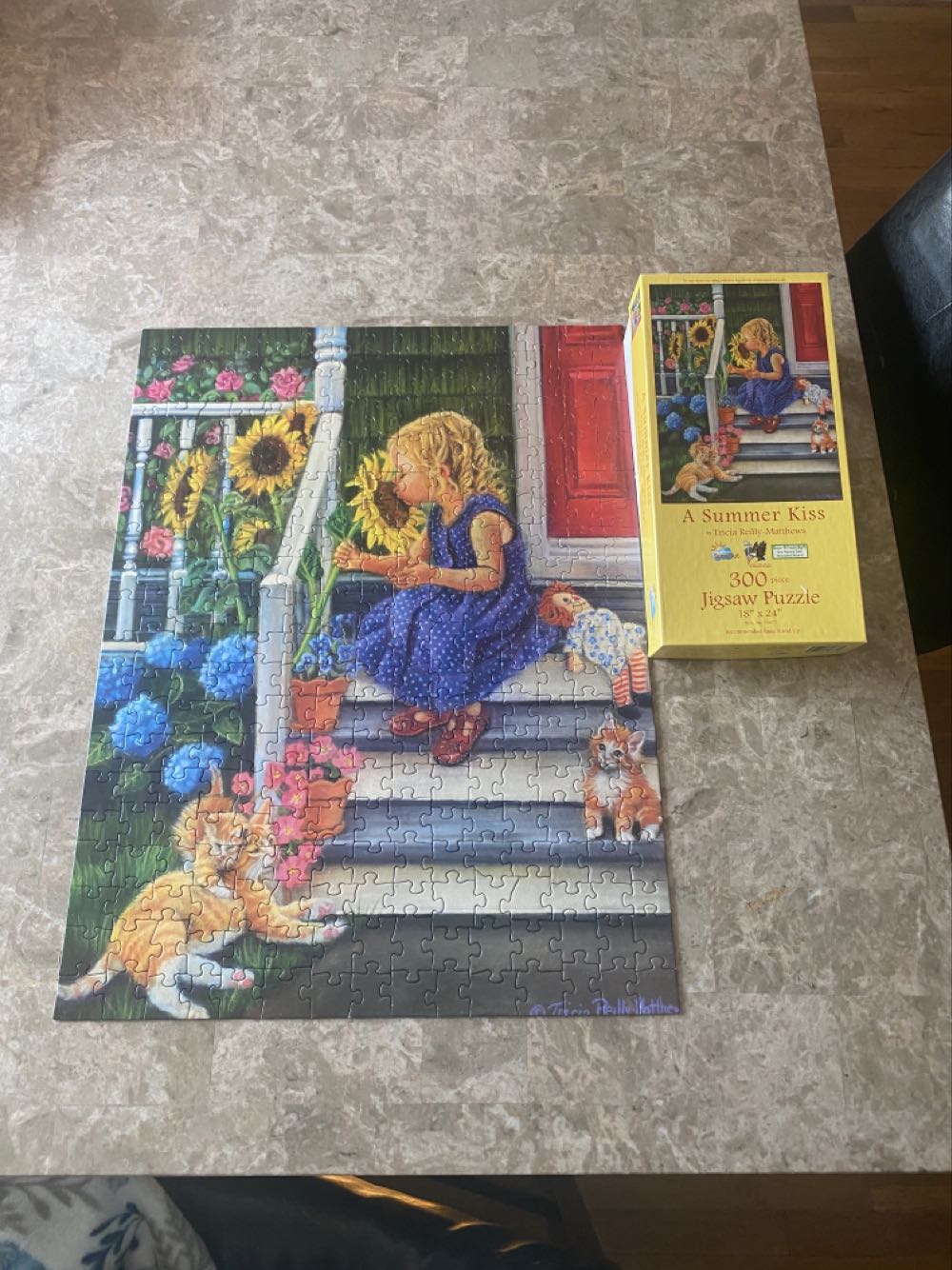 A Summer Kiss - SunsOut puzzle collectible [Barcode 796780358775] - Main Image 2