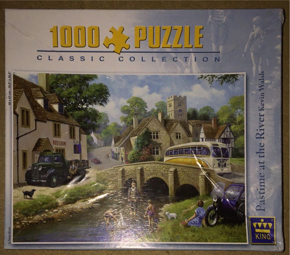 PASTIME AT THE RIVER (COMPLETED) - King International puzzle collectible [Barcode 8710125050911] - Main Image 1
