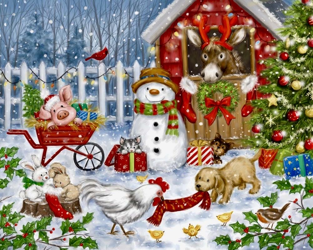 Christmas Farm Animal (NIB) NFT - Bits And Pieces puzzle collectible [Barcode 192949053770] - Main Image 2