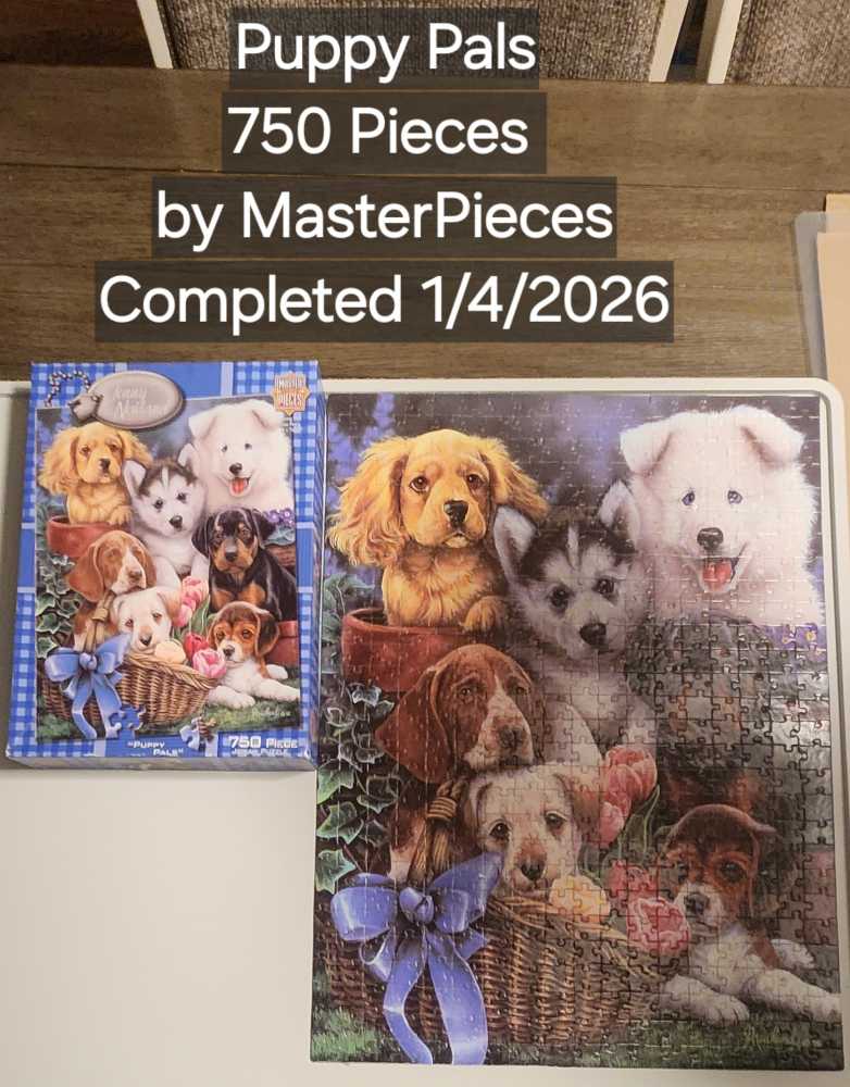 Puppy Pals - Master Pieces Jigsaw Puzzles puzzle collectible [Barcode 705988605185] - Main Image 2