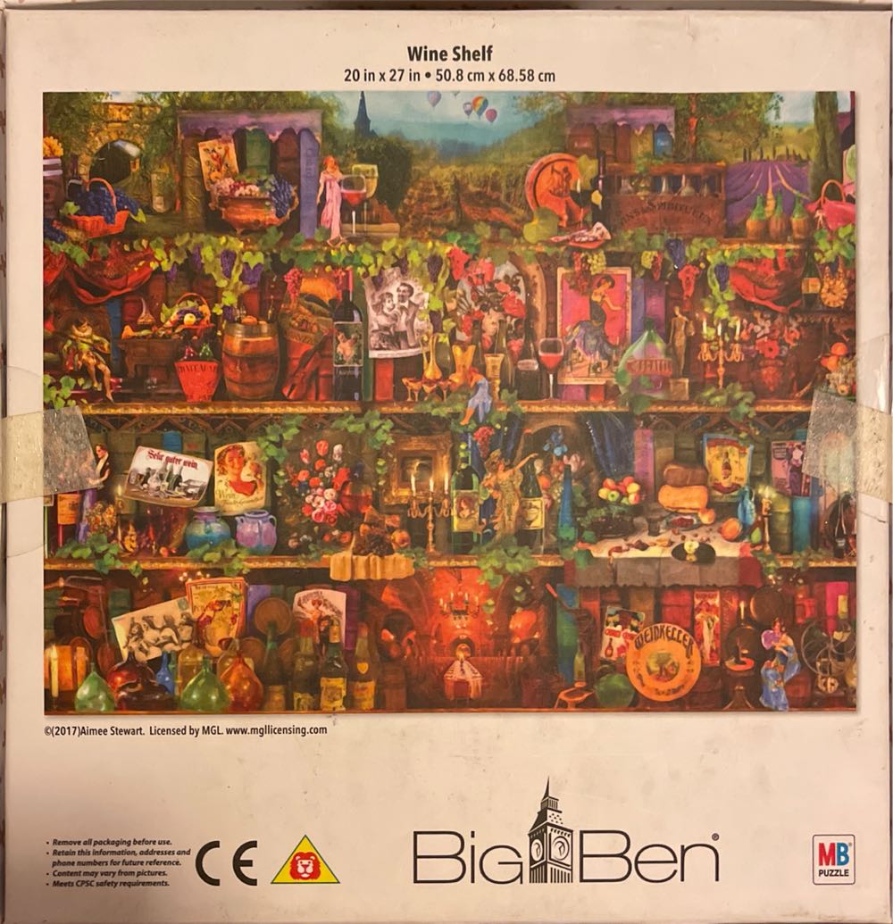 Wine Shelf - Milton Bradley puzzle collectible [Barcode 778988143575] - Main Image 2