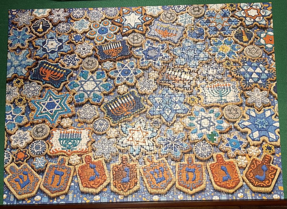 Hanukkah Cookies - Cobble Hill puzzle collectible [Barcode 625012803298] - Main Image 2