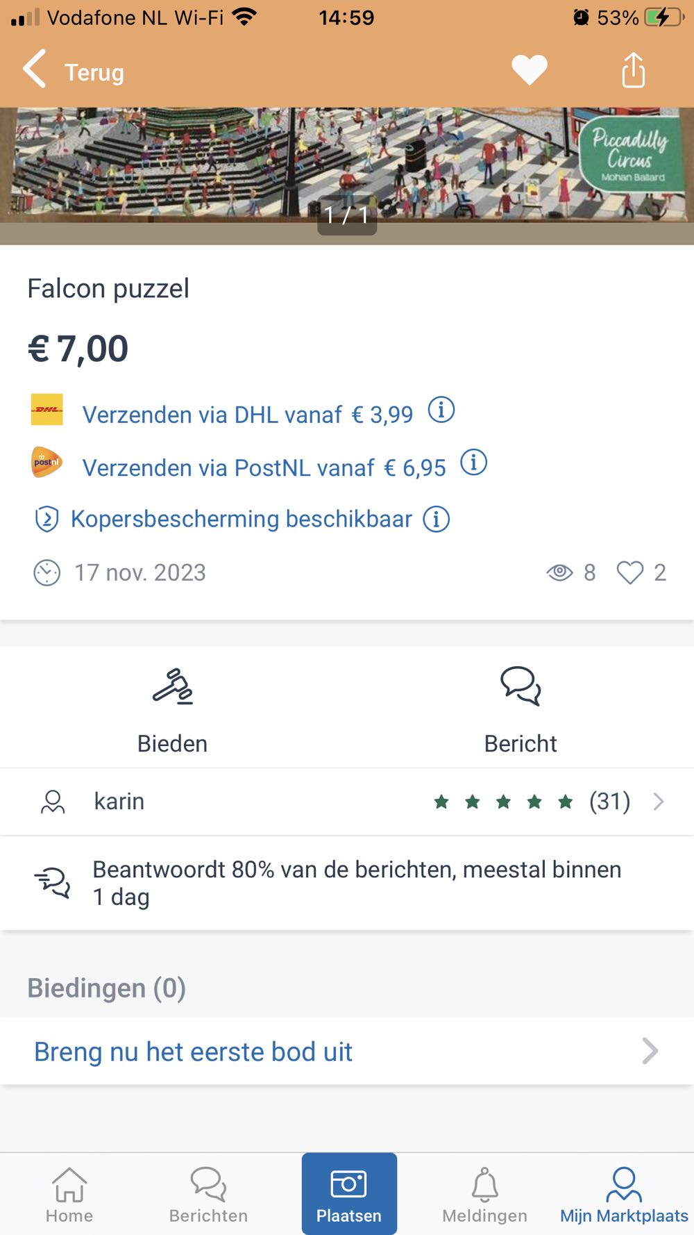 Piccadilly Circus - Falcon de luxe puzzle collectible [Barcode 8710126113547] - Main Image 4