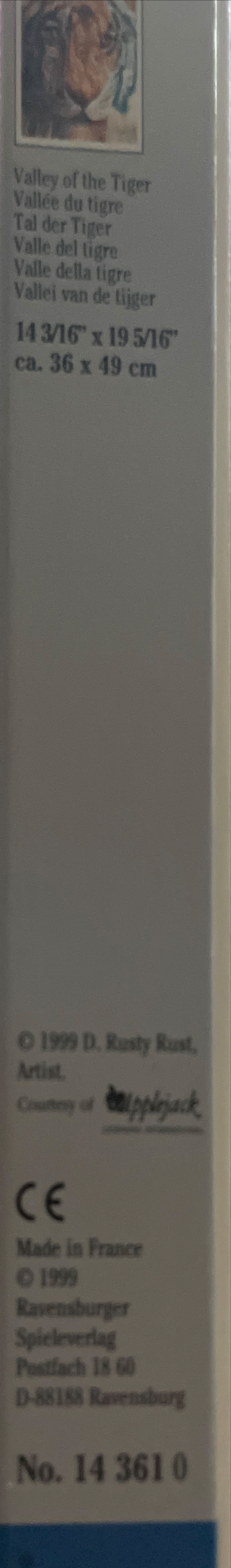 Valley Of The Tiger - Ravensburger 🇩🇪 puzzle collectible [Barcode 4005556143610] - Main Image 2