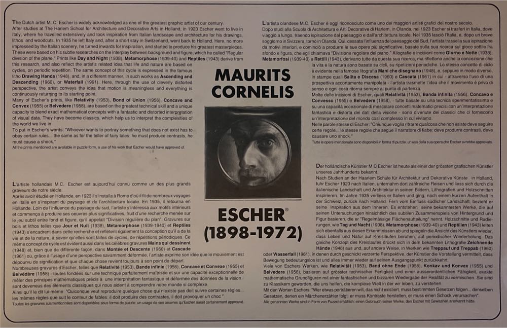 Sky And Water - MC Escher - Selegiochi puzzle collectible [Barcode 8007076001162] - Main Image 2