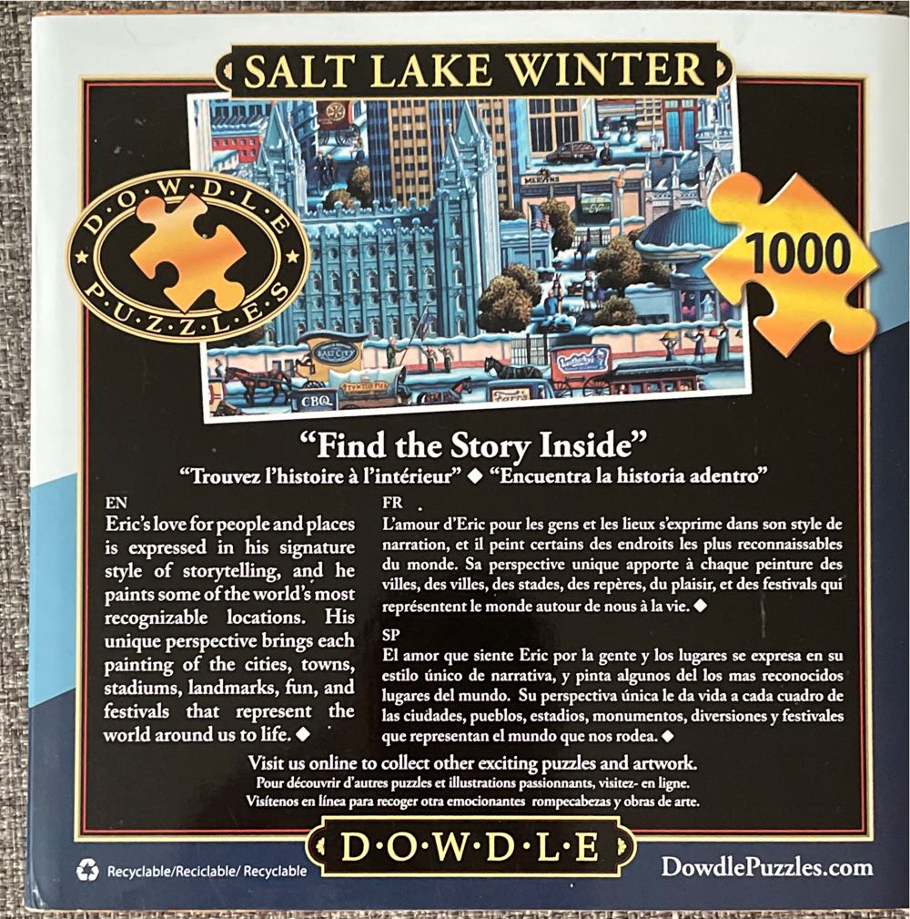 Salt Lake Winter - Dowdle puzzle collectible - Main Image 2
