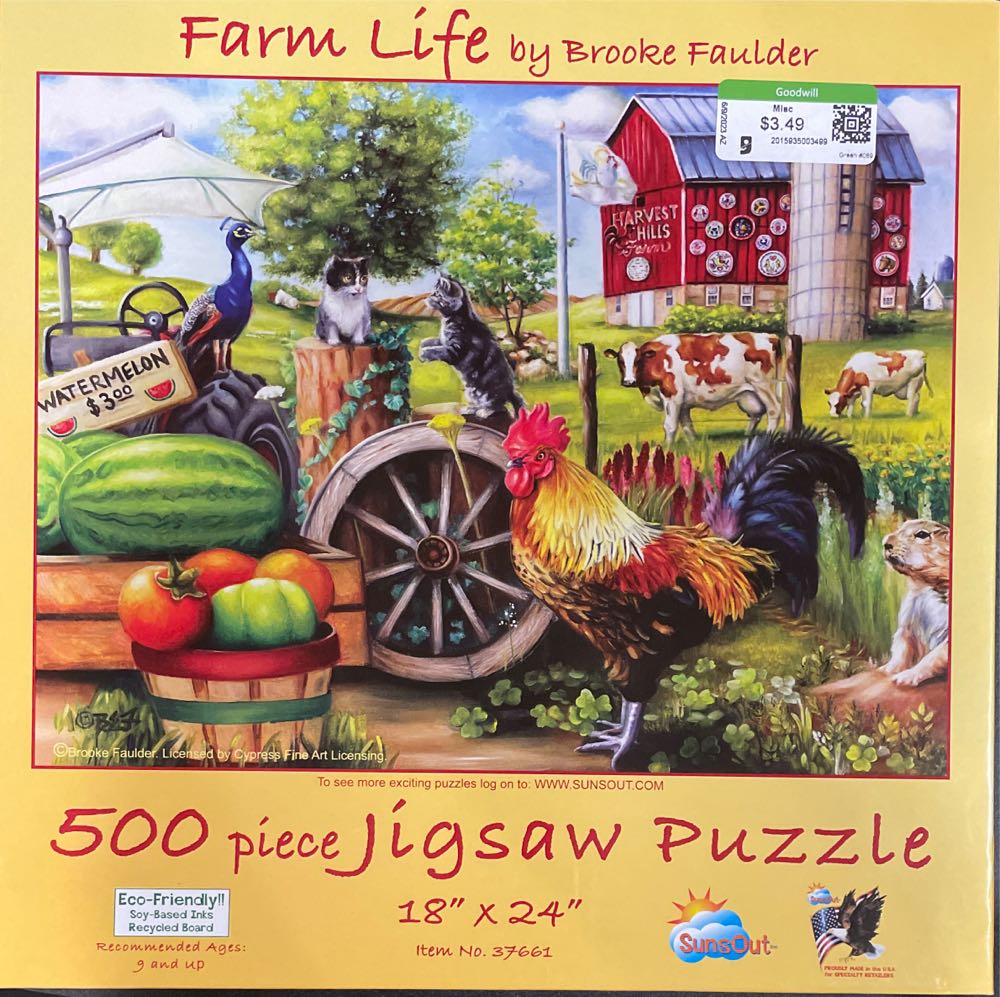 Farm Life - From Cheryl - SunsOut puzzle collectible [Barcode 796780376618] - Main Image 2