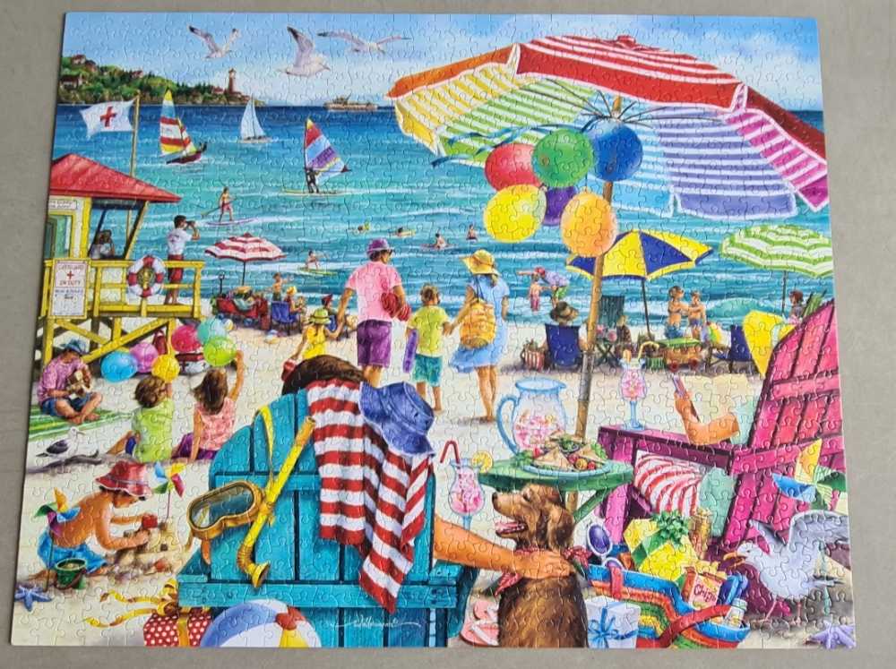 SOLD Day At The Beach - Vermont Christmas Company puzzle collectible [Barcode 819273021144] - Main Image 3