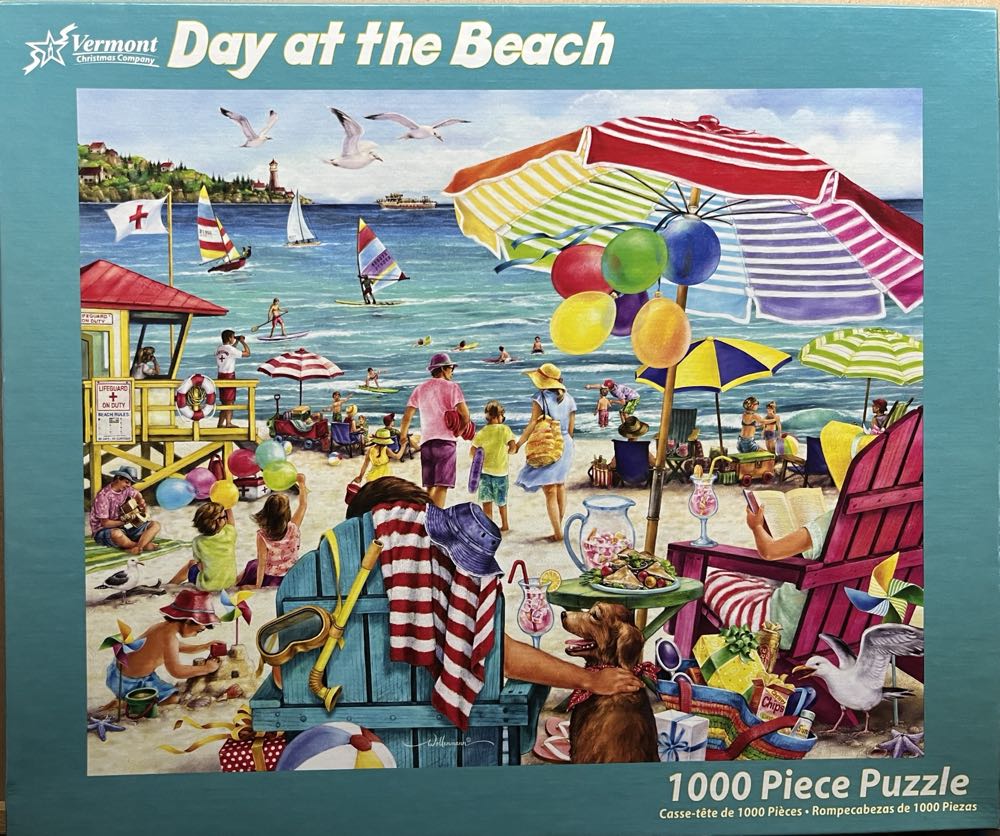SOLD Day At The Beach - Vermont Christmas Company puzzle collectible [Barcode 819273021144] - Main Image 4