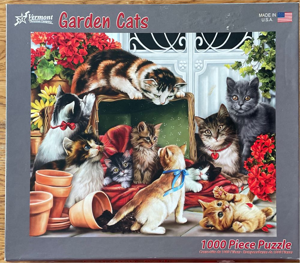 Garden Cats-Jennifer - Vermont Christmas Company puzzle collectible [Barcode 871241009387] - Main Image 3