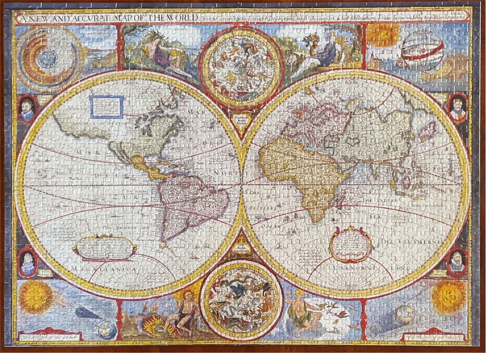 Antique World Map - Eurographics 🇺🇸 puzzle collectible [Barcode 628136620062] - Main Image 2