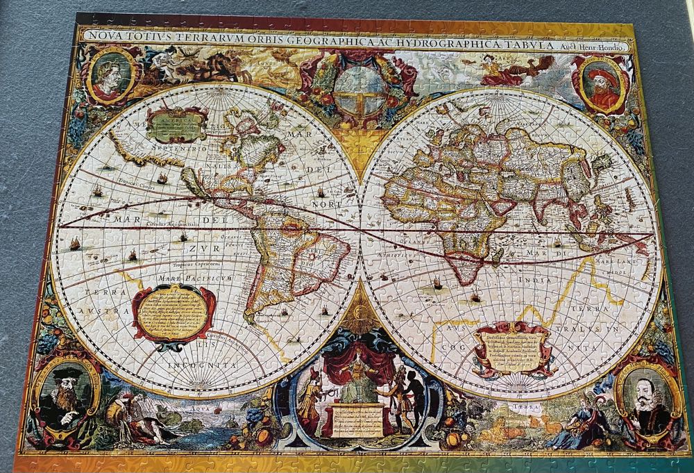 Going Places - World Map Circa 1630 - Buffalo Games puzzle collectible [Barcode 079346174034] - Main Image 2