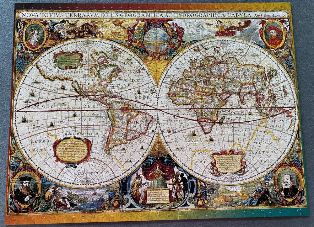 Going Places - World Map Circa 1630 - Buffalo Games puzzle collectible [Barcode 079346174034] - Main Image 3