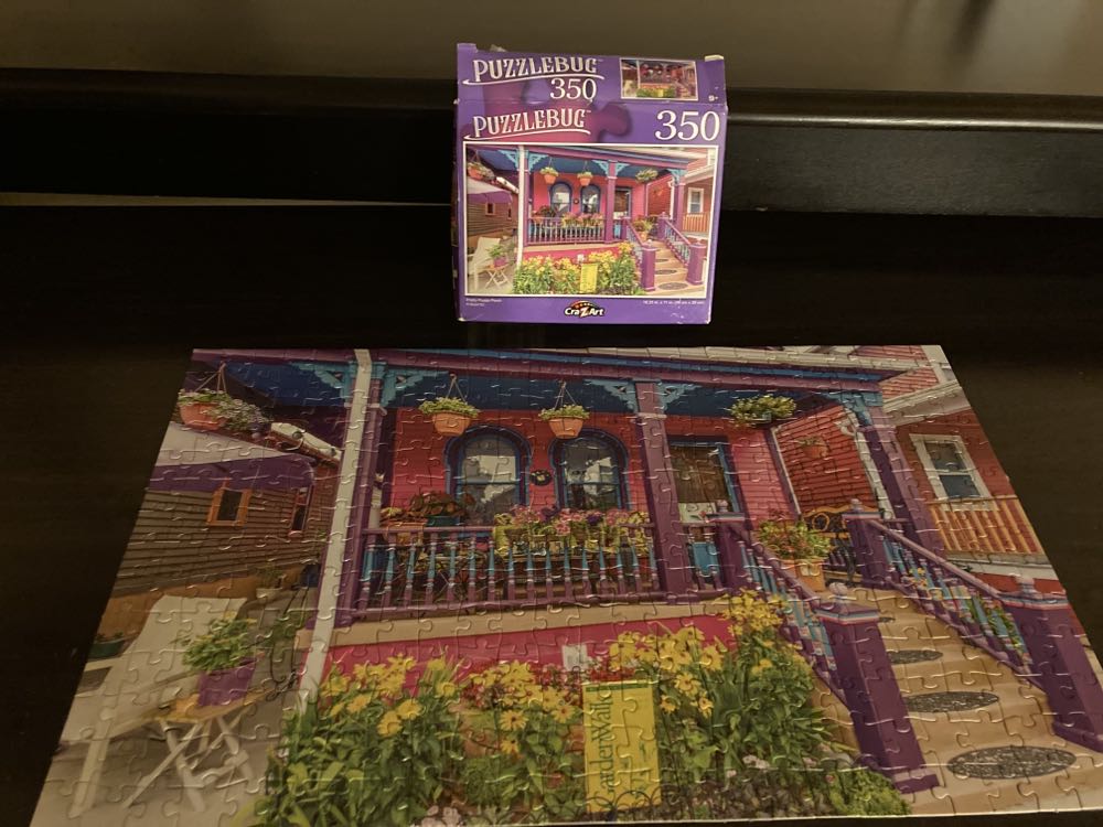 Pretty Purple Porch - CraZArt puzzle collectible - Main Image 2