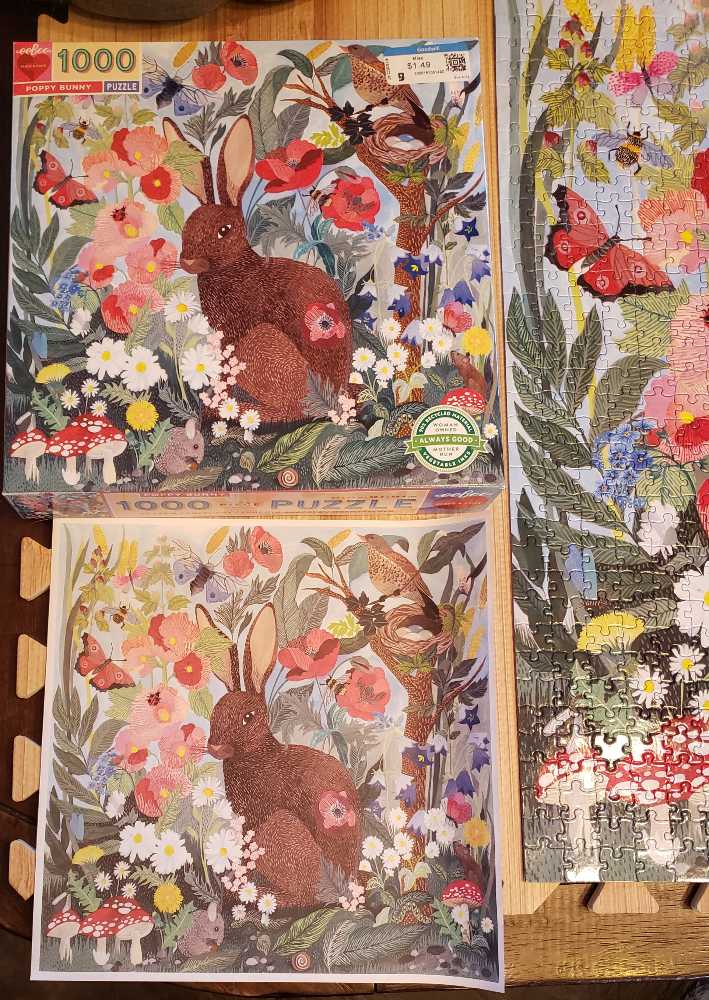 Poppy Bunny - eeBoo Puzzles puzzle collectible [Barcode 689196511035] - Main Image 3