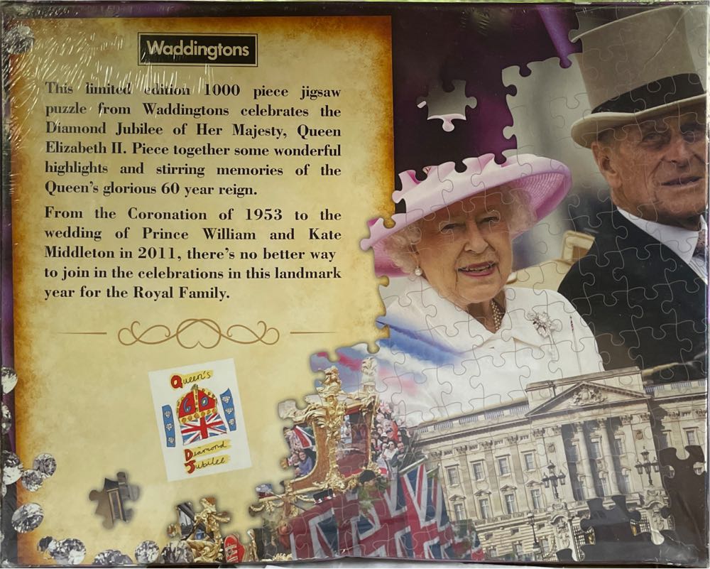 The Queens Diamond Jubilee, 2nd-5th June 2012 - Waddingtons puzzle collectible [Barcode 5036905019439] - Main Image 3