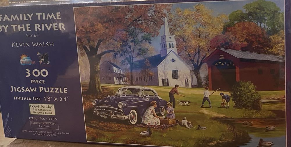 BAC Family Time By The River - SunsOut puzzle collectible [Barcode 796780137356] - Main Image 3