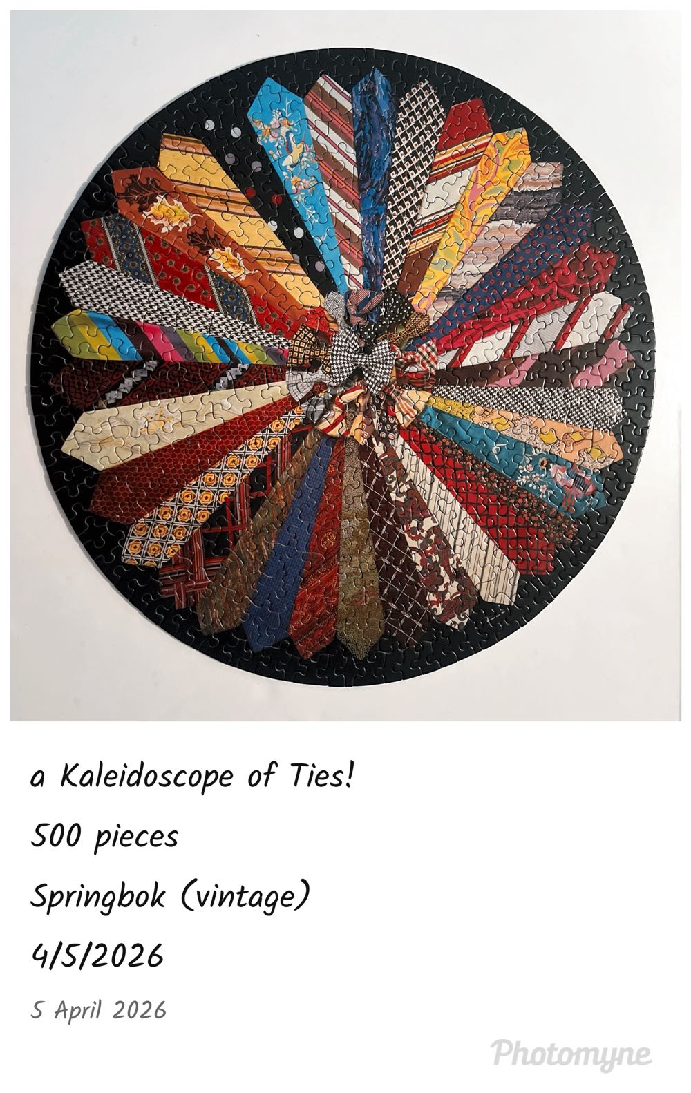 a Kaleidoscope Of Ties - Springbok puzzle collectible - Main Image 2
