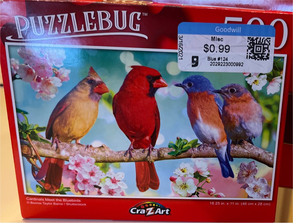 Cardinals Meet The Bluebirds - Puzzlebug puzzle collectible - Main Image 1