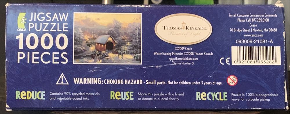 Thomas Kinkade: Painter Of Light -  Ceaco puzzle collectible [Barcode 021081033282] - Main Image 3