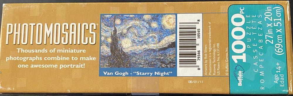 Photomosaics: Starry Night - Buffalo 🇺🇸 puzzle collectible [Barcode 079346105458] - Main Image 3