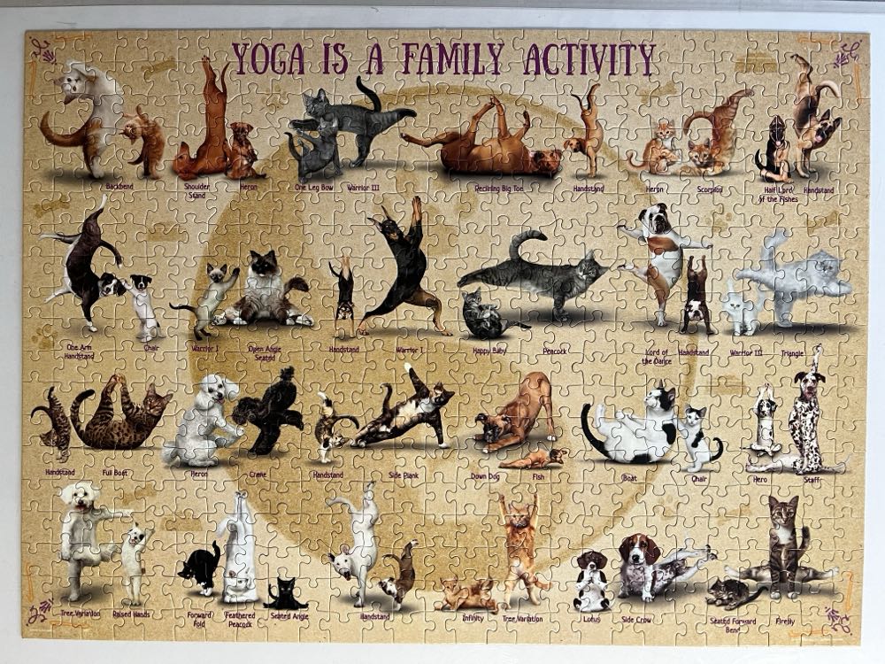 Yoga Is A Family Activity - EuroGraphics puzzle collectible [Barcode 628136553544] - Main Image 2