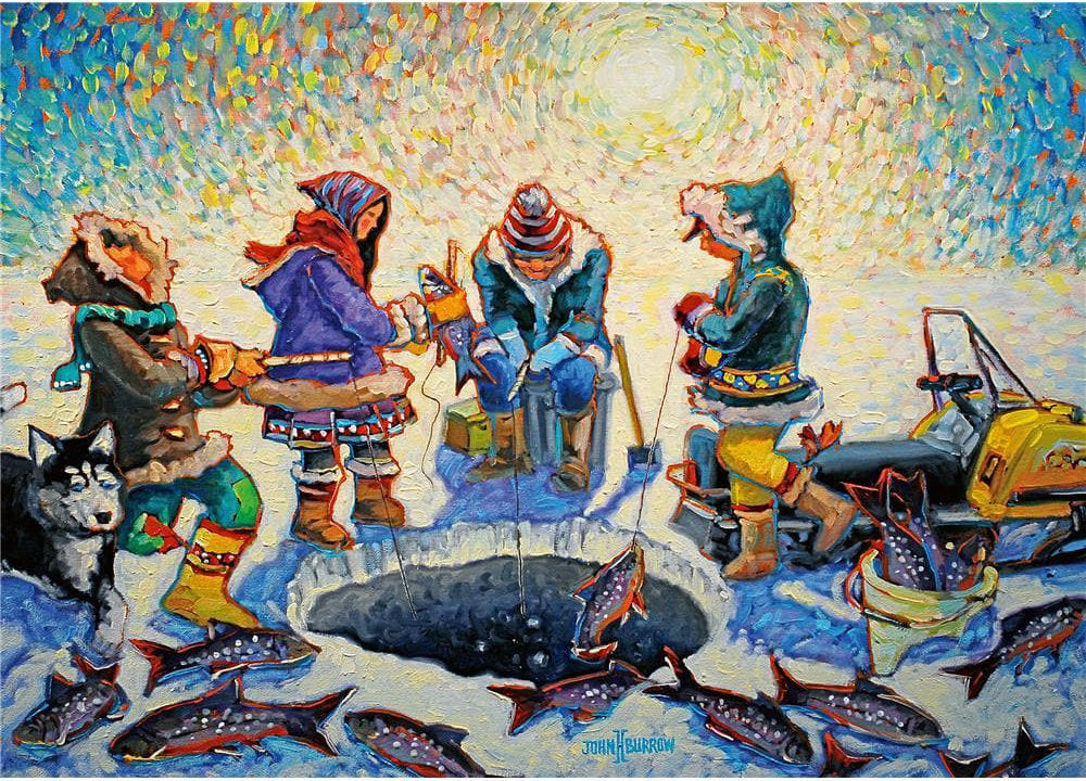 Ice Fishing - Ravensburger puzzle collectible [Barcode 4005556168316] - Main Image 3