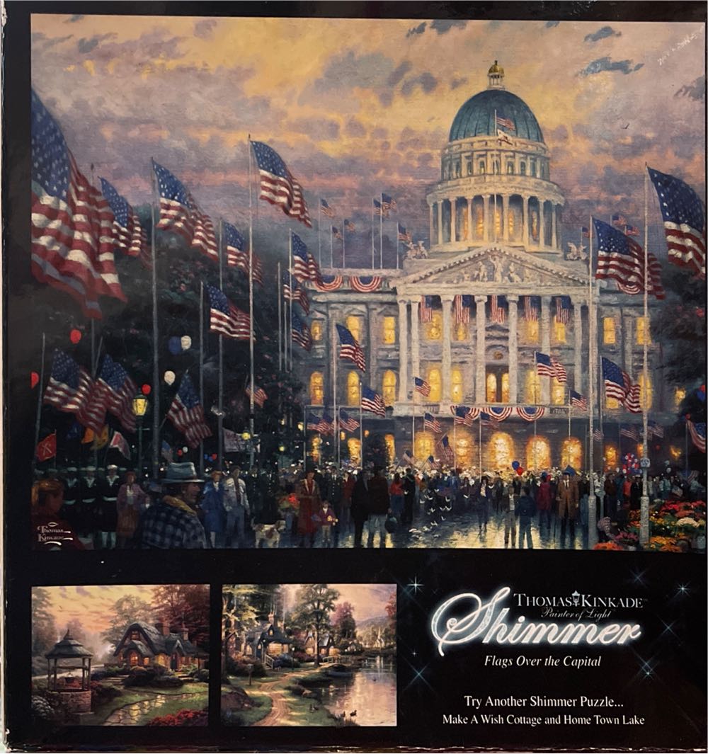 Thomas Kinkade Flags Over The Capital, Shimmer - Ceaco 🇺🇸 puzzle collectible [Barcode 021081011334] - Main Image 2