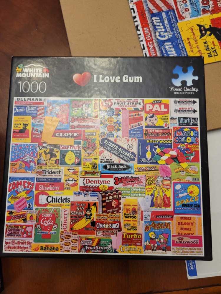 I Love Gum. Blk Box - White Mountain Puzzles puzzle collectible [Barcode 724819264445] - Main Image 1
