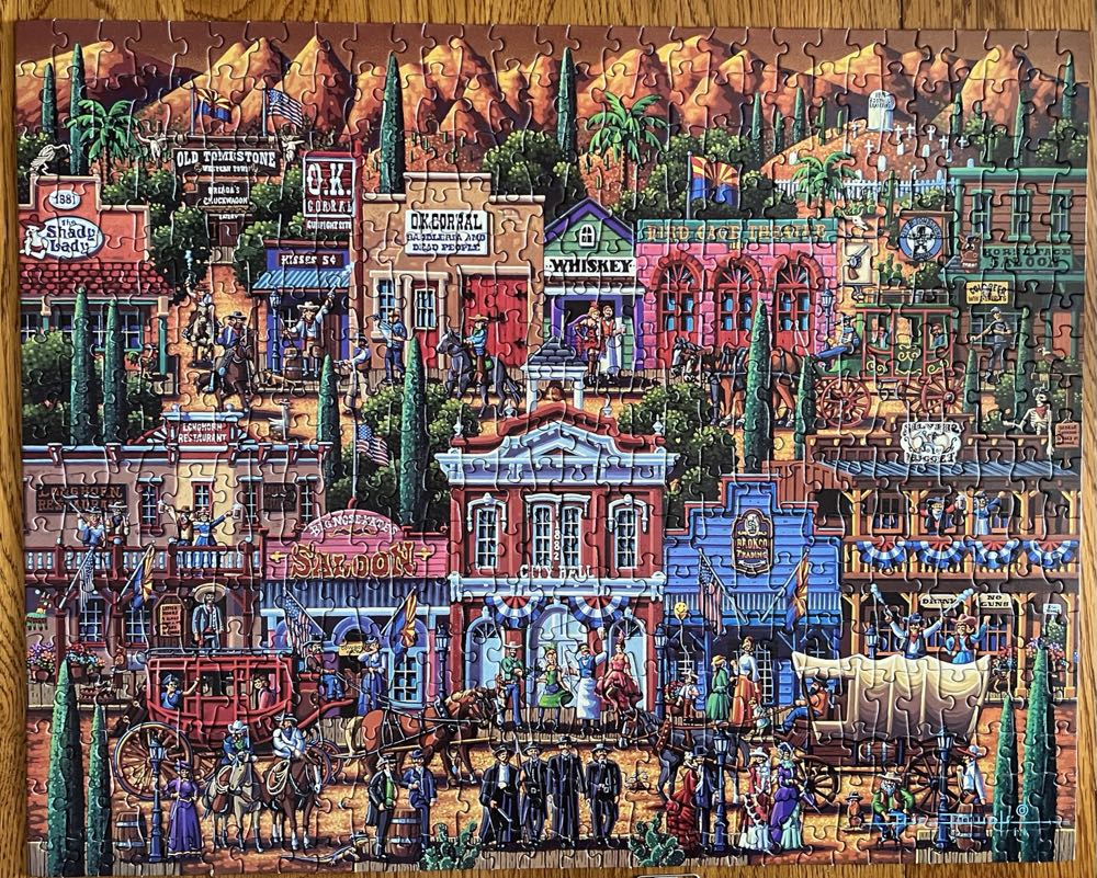 Tombstone - Dowdle Folk Art puzzle collectible [Barcode 671095004633] - Main Image 2