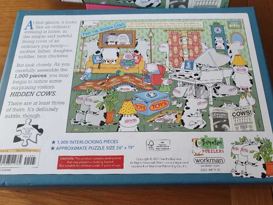 Hidden Cows  🆕🚪 - Workman puzzle collectible [Barcode 9781523514762] - Main Image 4