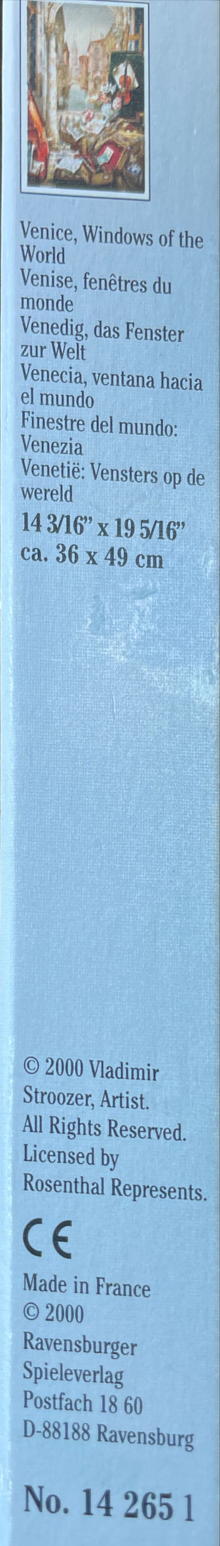 Venice, Windows Of The World - Ravensburger France puzzle collectible [Barcode 4005556142651] - Main Image 2