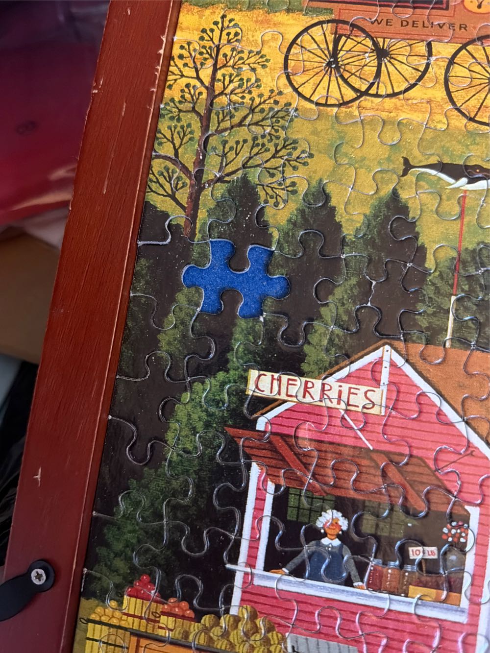 Charles Wysocki-Westcott’s Black Cherry Harbor - Milton Bradley puzzle collectible [Barcode 032244046797] - Main Image 3