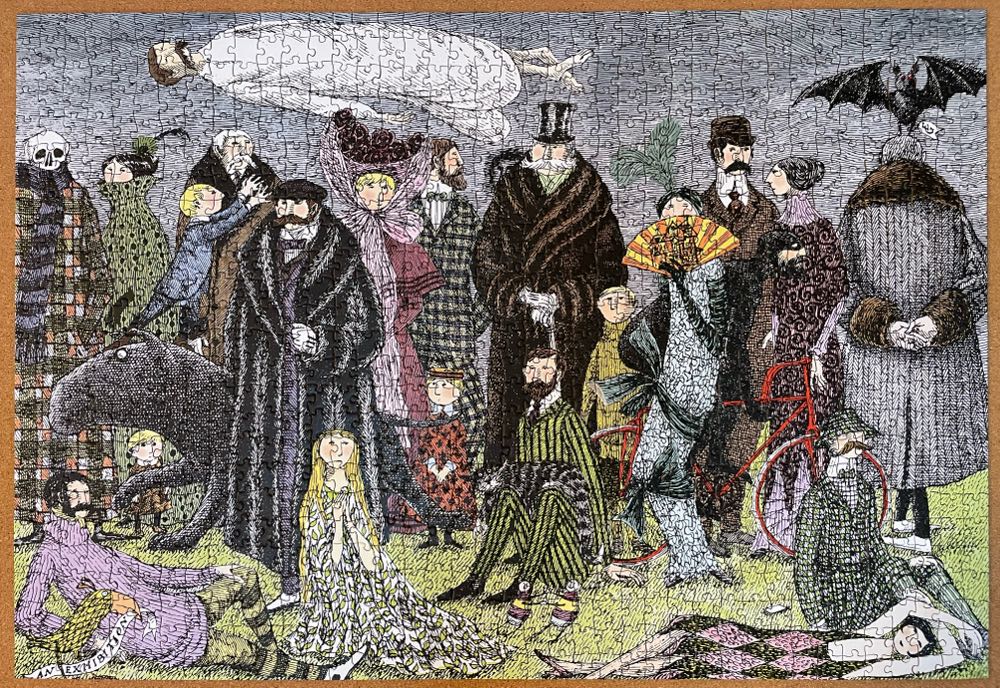 Edward Gorey Edward Gorey: 1000 Piece Puzzle Pomegranate Artpiece Puzzle - Pomegranate puzzle collectible [Barcode 9780764967733] - Main Image 2