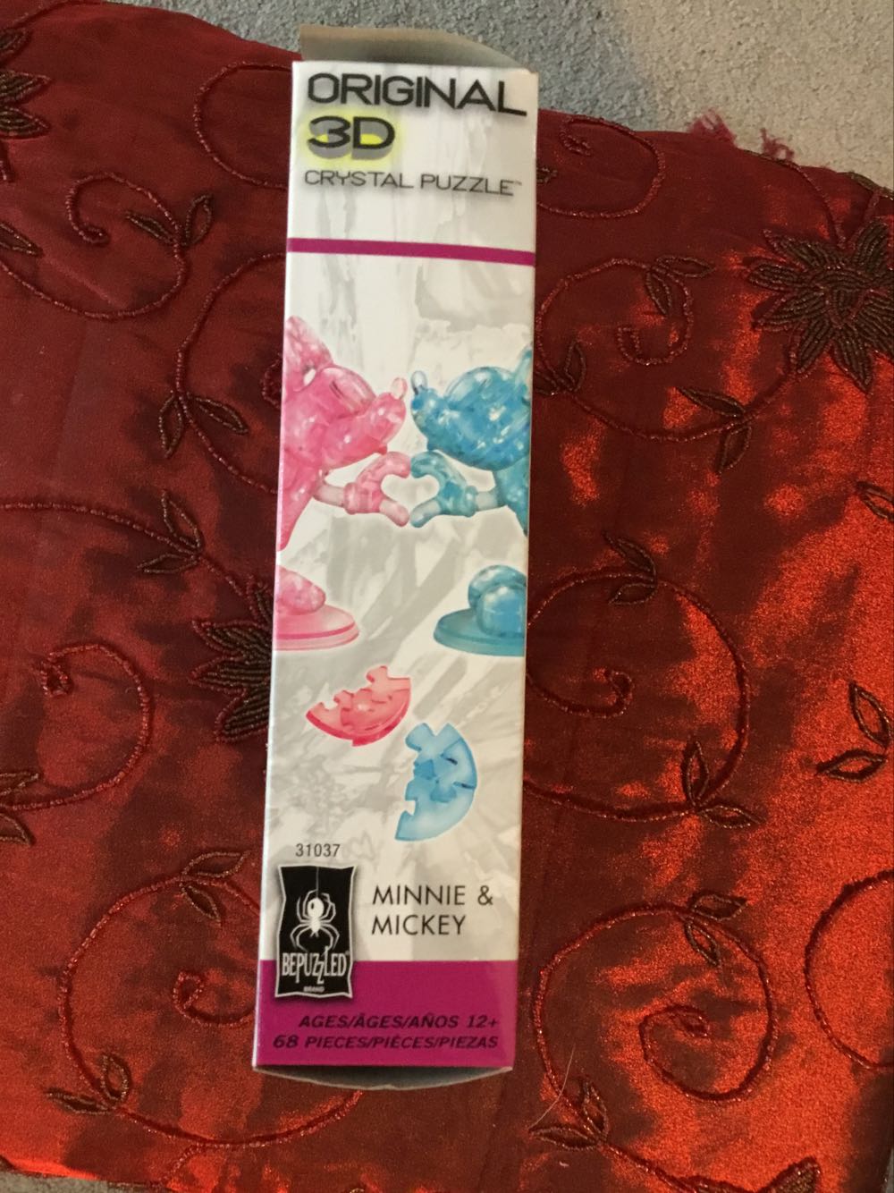 Mickey & Minnie Mouse Heart Hands 3D Crystal Puzzle #2 - Bepuzzled puzzle collectible [Barcode 023332310371] - Main Image 3