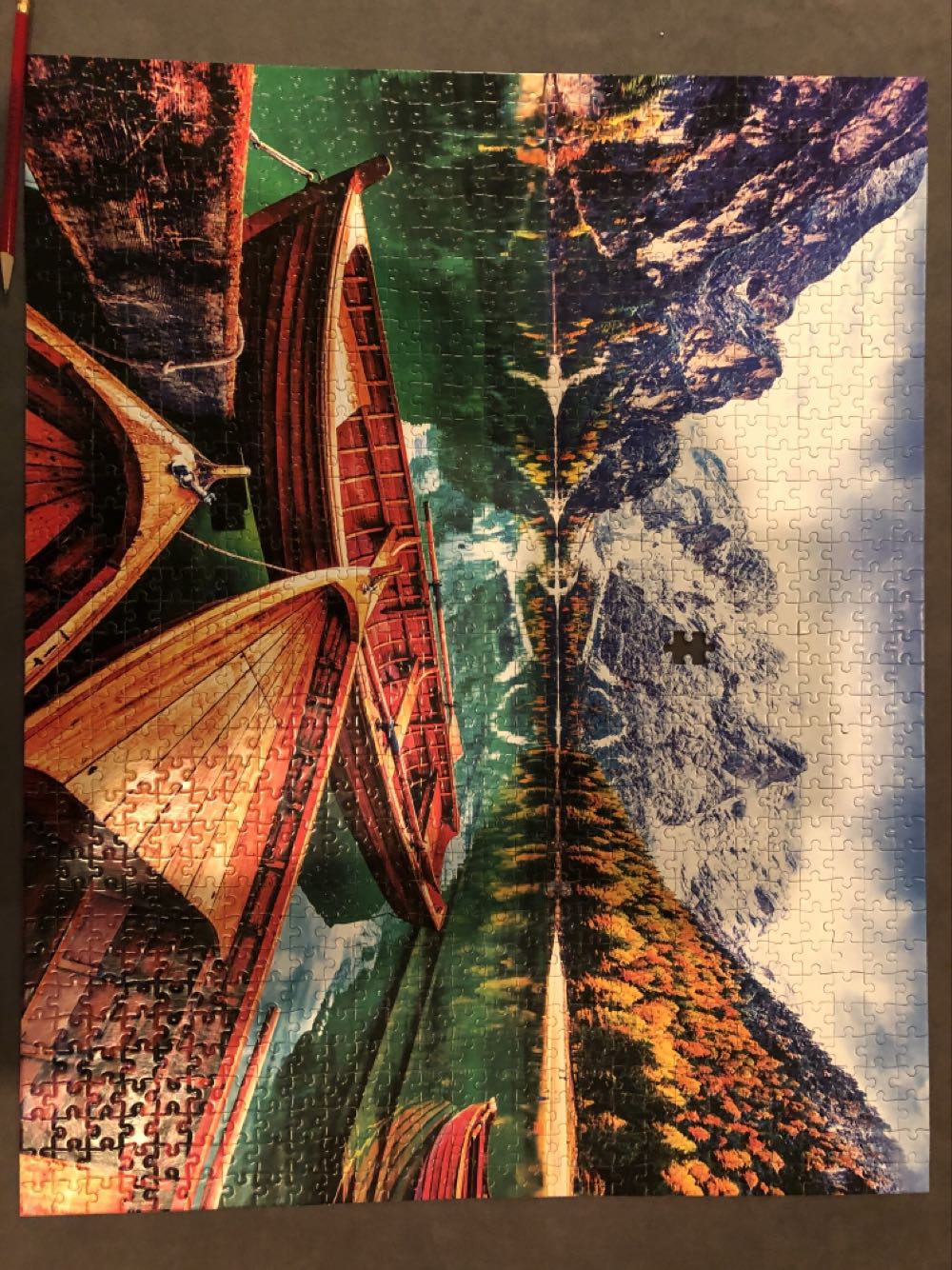 Braies Lake Italy By Hinkler Mountains - Mindbogglers puzzle collectible [Barcode 855163004873] - Main Image 2