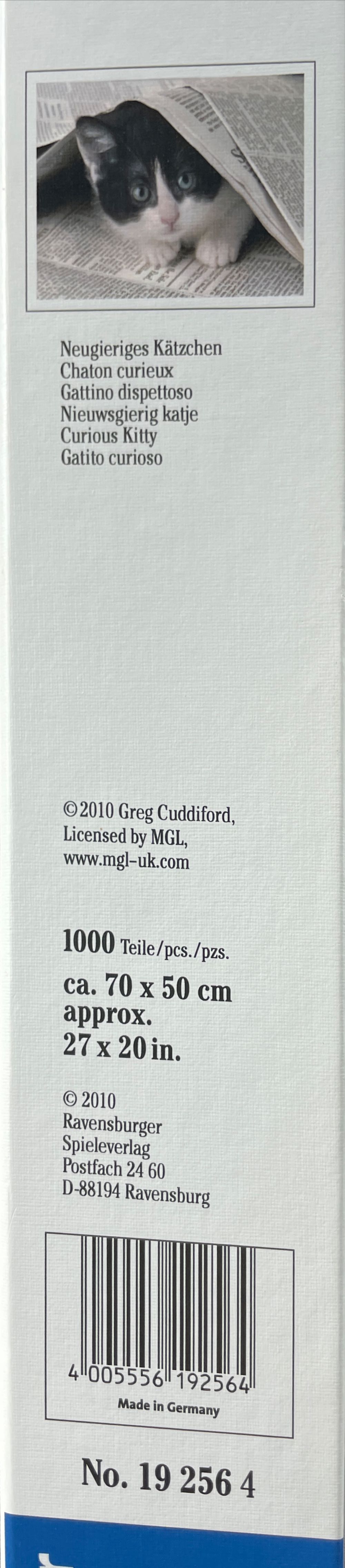 Curious Kitty - Ravensburger puzzle collectible [Barcode 4005556192564] - Main Image 2